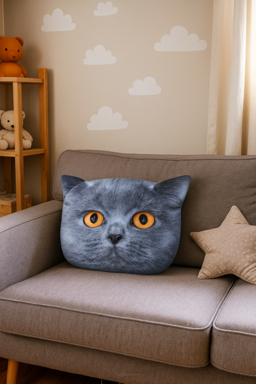 Leon Deko Cat-Shaped Pillow 30 x 45cm.