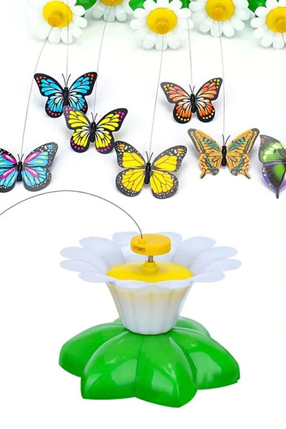 Interactive Rotating Butterfly Cat Toy (Battery Operated)