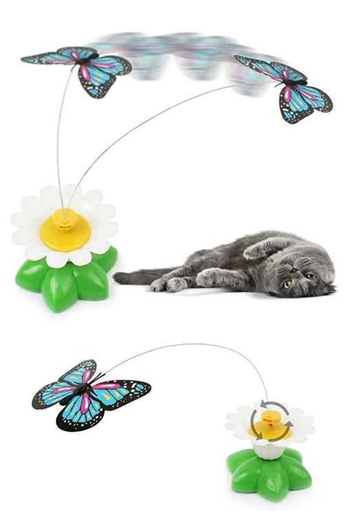 Interactive Rotating Butterfly Cat Toy (Battery Operated)
